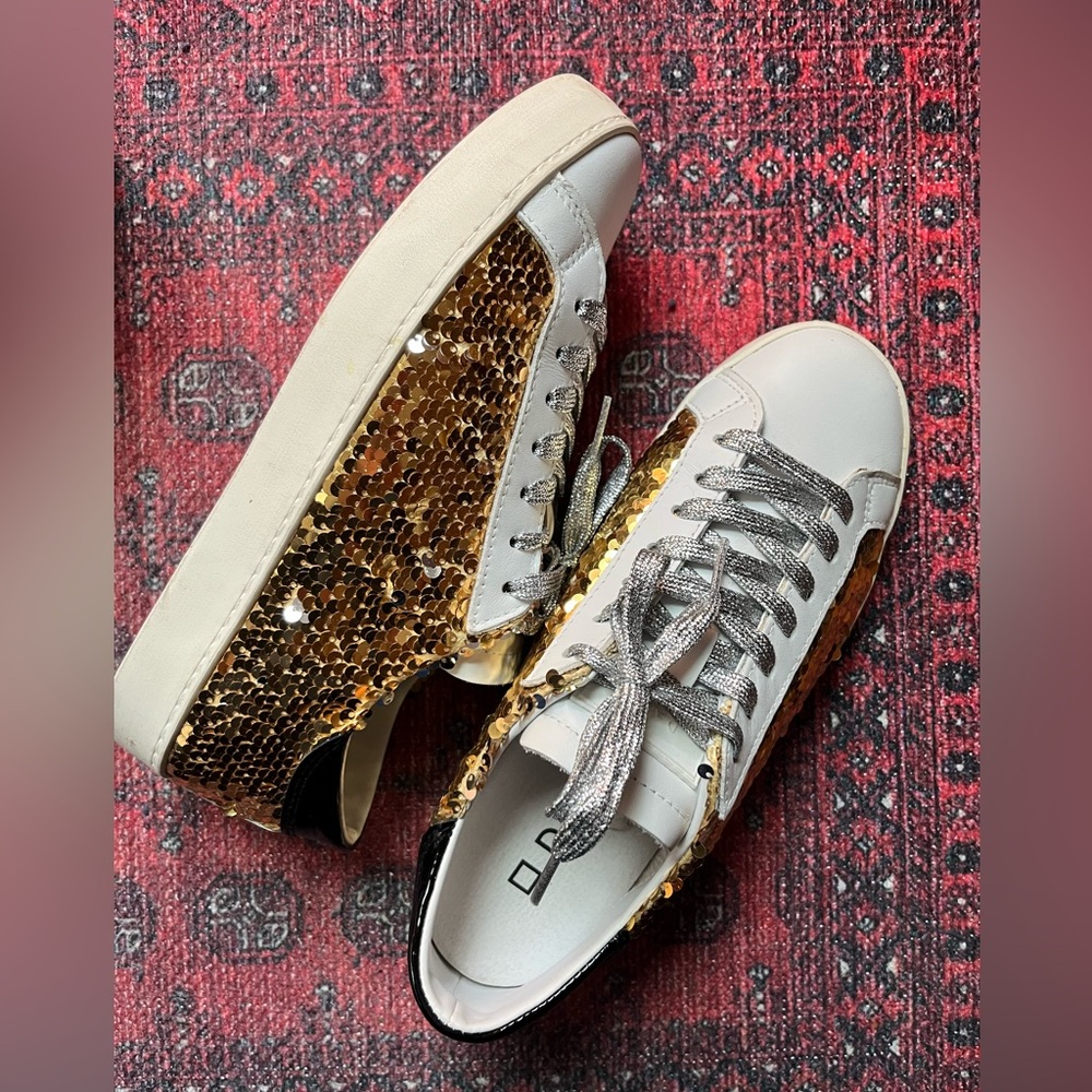 D.A.T.E. Sequin Party Sneakers